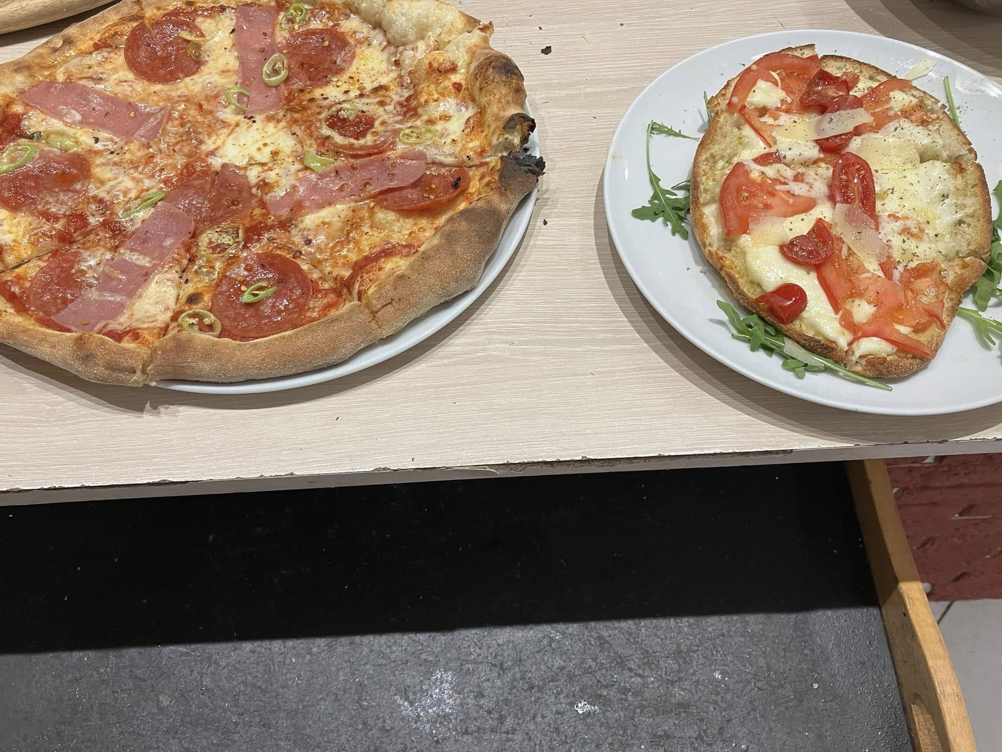 Preparing handmade pizza dough
